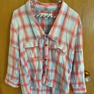 Plaid Flannel Collared Shirt